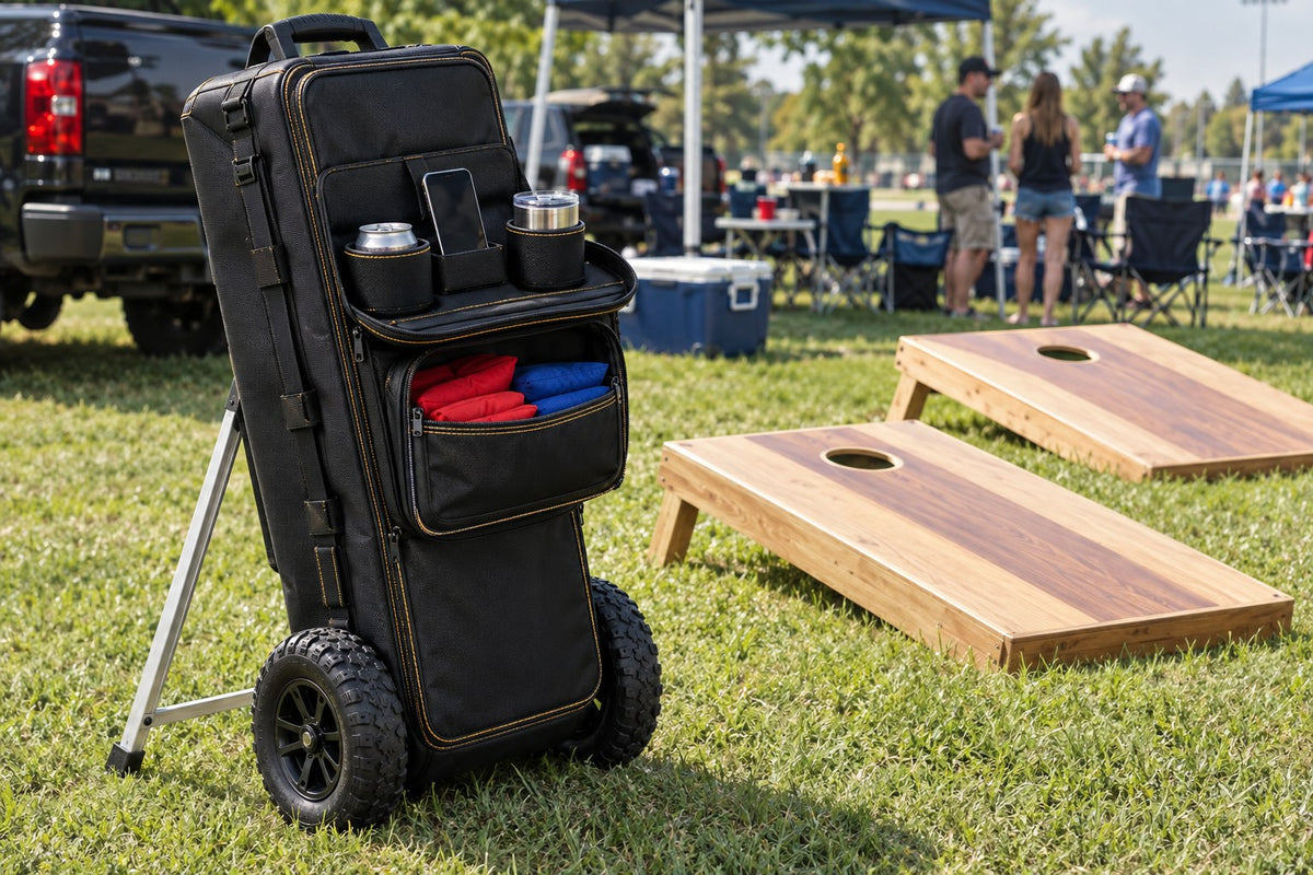 Saints Roll Case in station mode at a tailgate